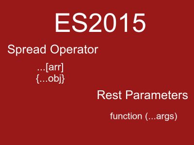 es2015 spread operators rest parameters