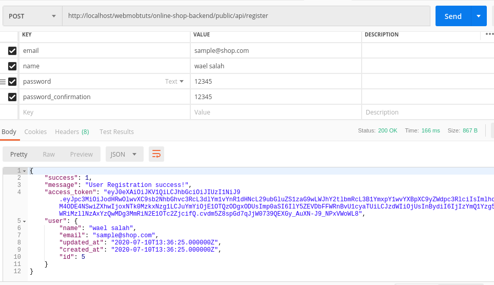 jwt auth in postman