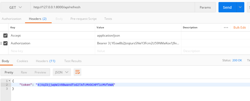 Laravel 8 Sanctum Authentication For Mobile APIS - refresh token