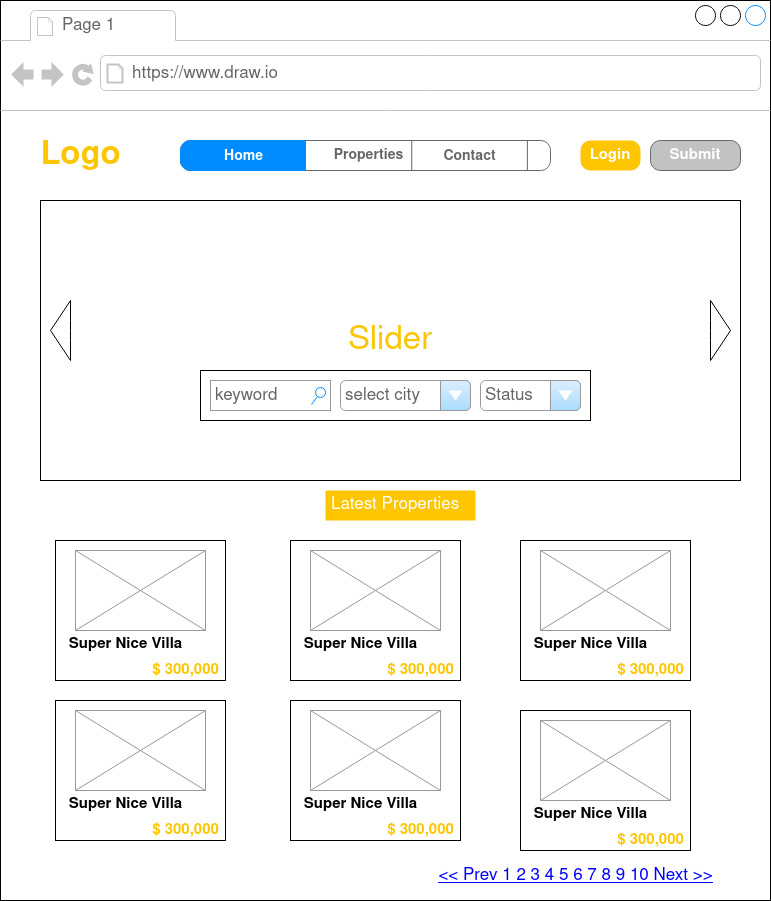 Building a Simple Real estate App With Laravel and Vuejs 3 - app overview