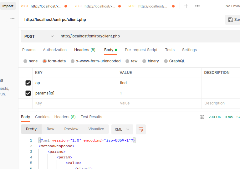 xmlrpc testing in postman 1