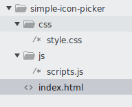 building simple icon picker- project structure