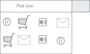 simple icon picker mockup