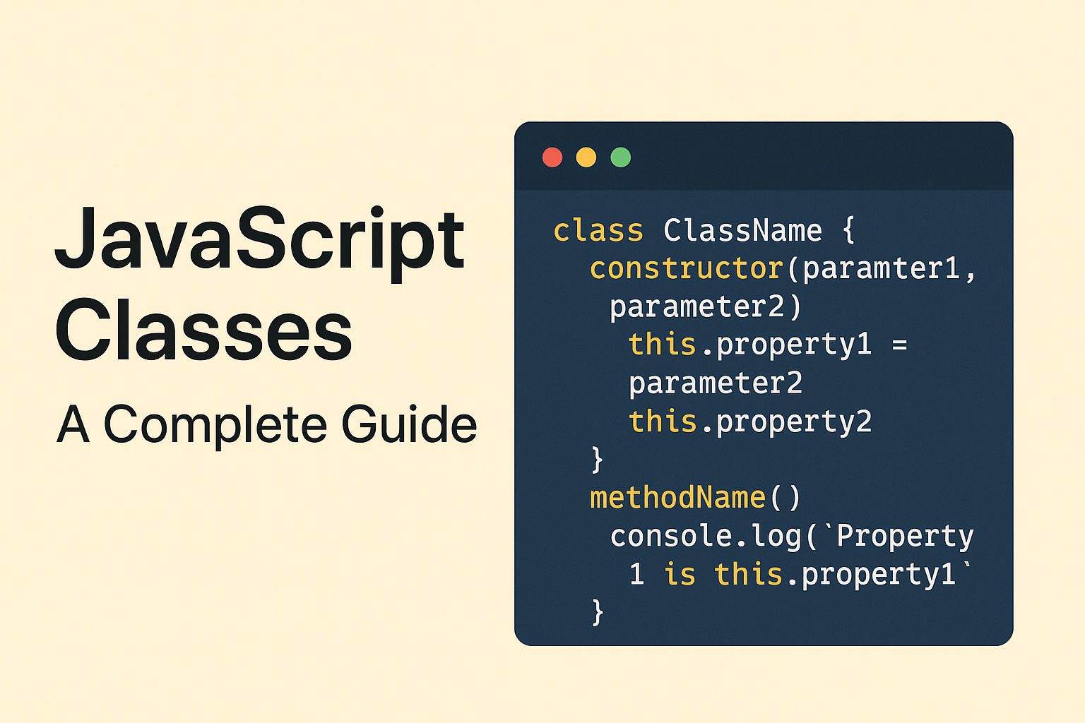 Learn About Javascript Classes with Examples For Beginners