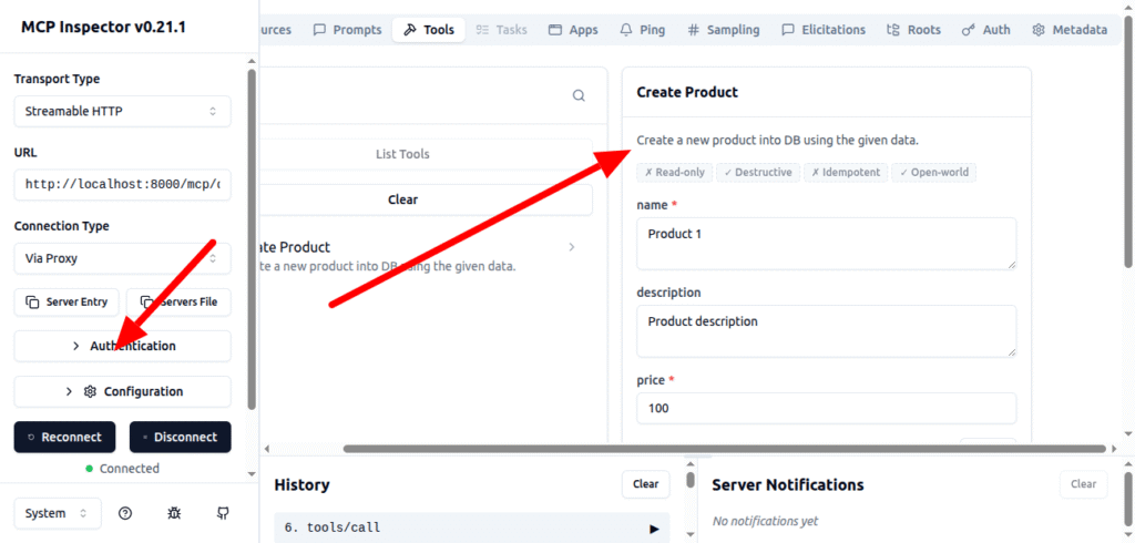 Laravel MCP Inspector Demo